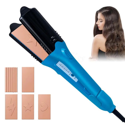 Ceramic Festival Hair Straightener and 3D Curling Iron Duo