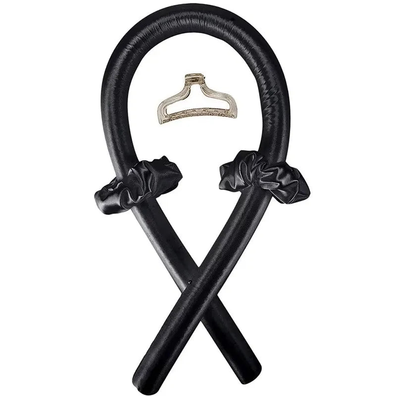 Heat-Free Satin Hair Curler and Silk Sleeping Cap Set