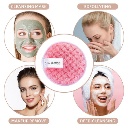 4-Piece Reusable Microfiber Makeup Remover Pads