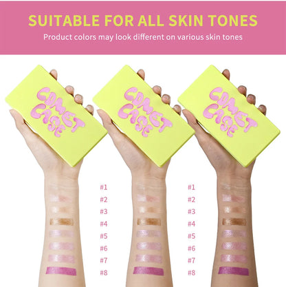 Eight-Color Cream Highlighter Palette