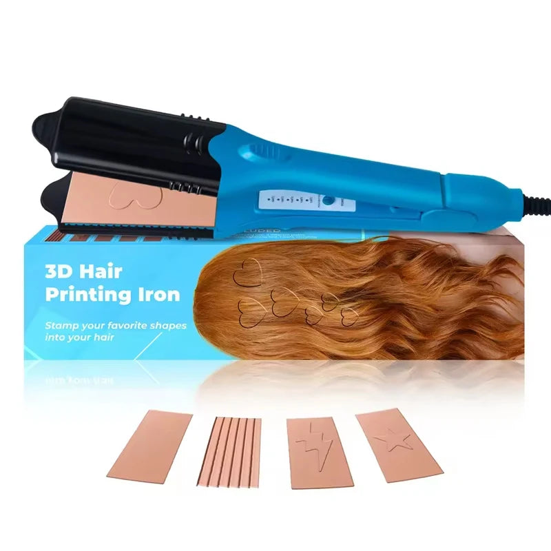 Ceramic Festival Hair Straightener and 3D Curling Iron Duo