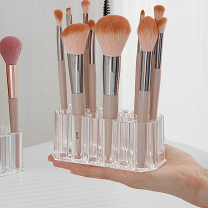 26-Hole Acrylic Makeup Brush and Lipstick Organizer