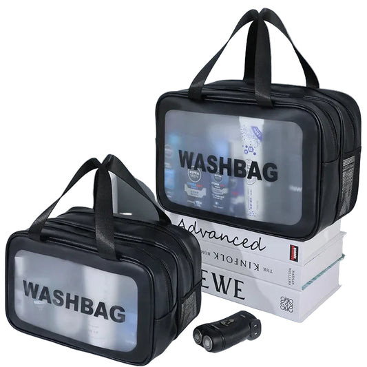 Double Transparent PU Makeup Bag