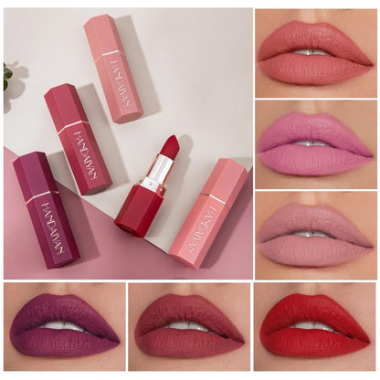6-Color Matte Lipstick Set Waterproof