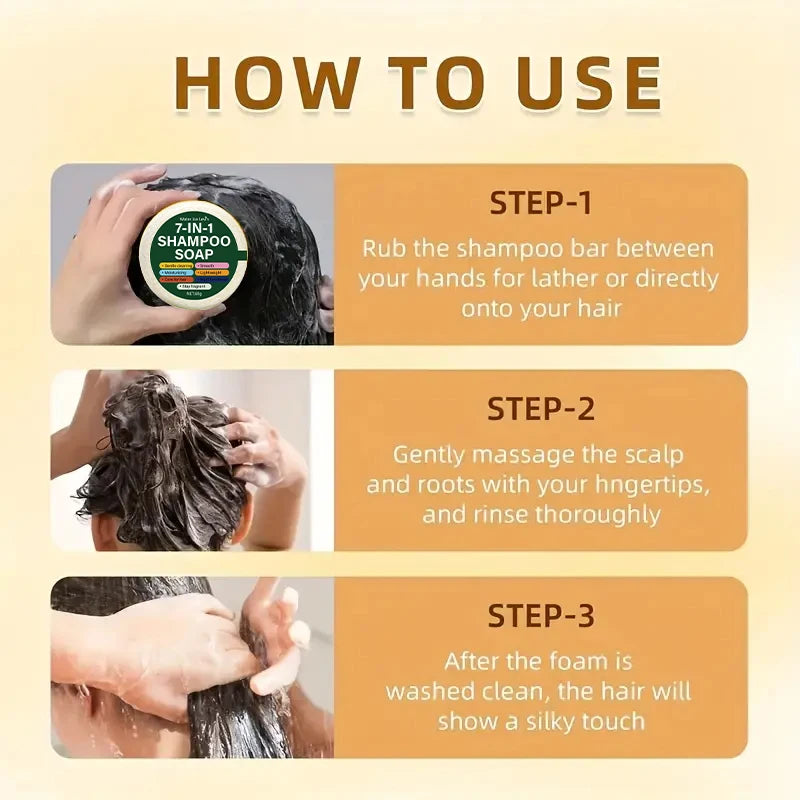 7-in-1 Natural Essential Oil Shampoo Soap