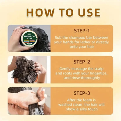 7-in-1 Natural Essential Oil Shampoo Soap