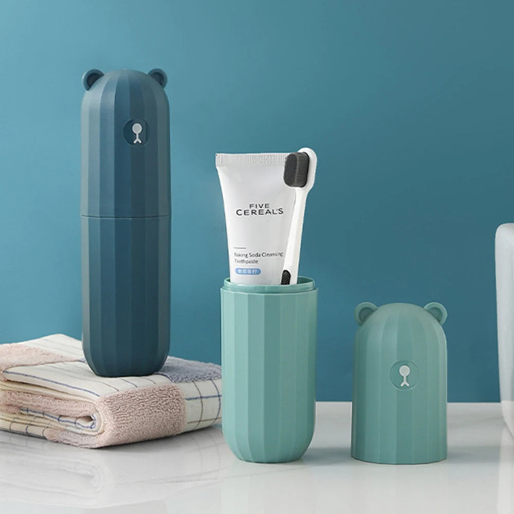 Cute Little Bear Travel Toothbrush Cup