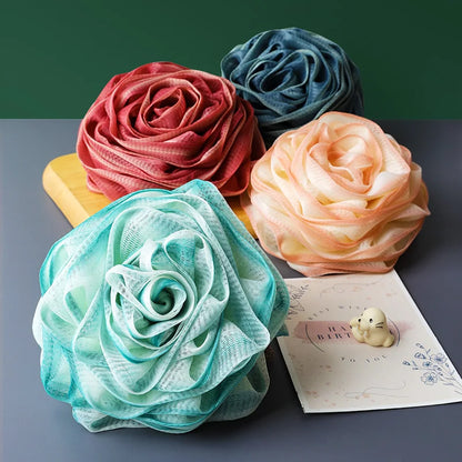 Rose-Shaped Foaming Bath Sponge Puff