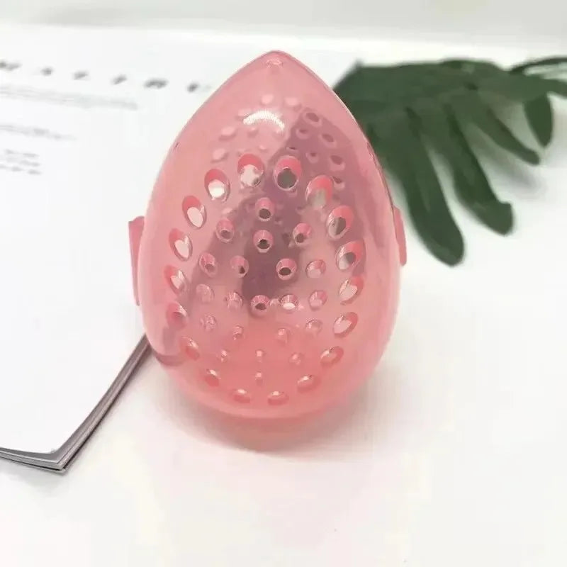 Egg-Shaped Makeup Sponge Storage Box