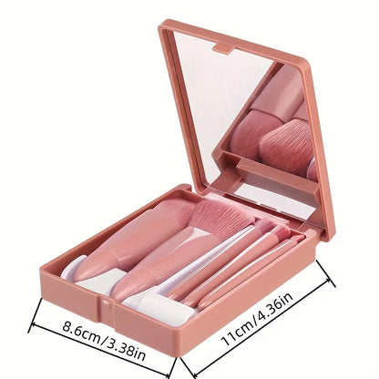Portable 5-Piece Travel Makeup Brush Set