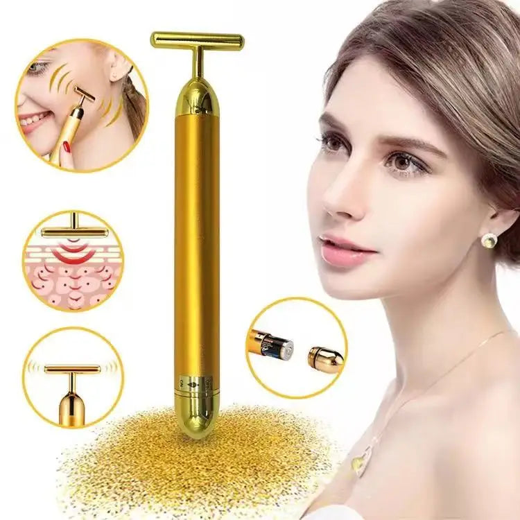 Golden Vibrating Facial Lift Beauty Bar