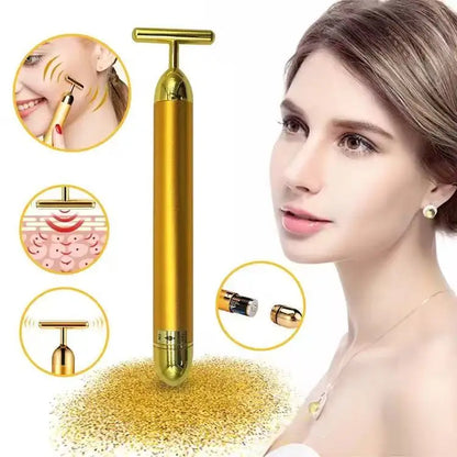 Golden Vibrating Facial Lift Beauty Bar