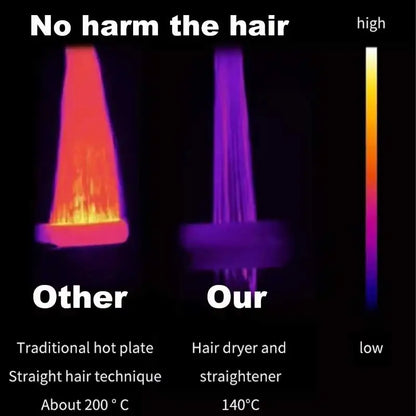 Professional 2-in-1 Hair Dryer Straightener