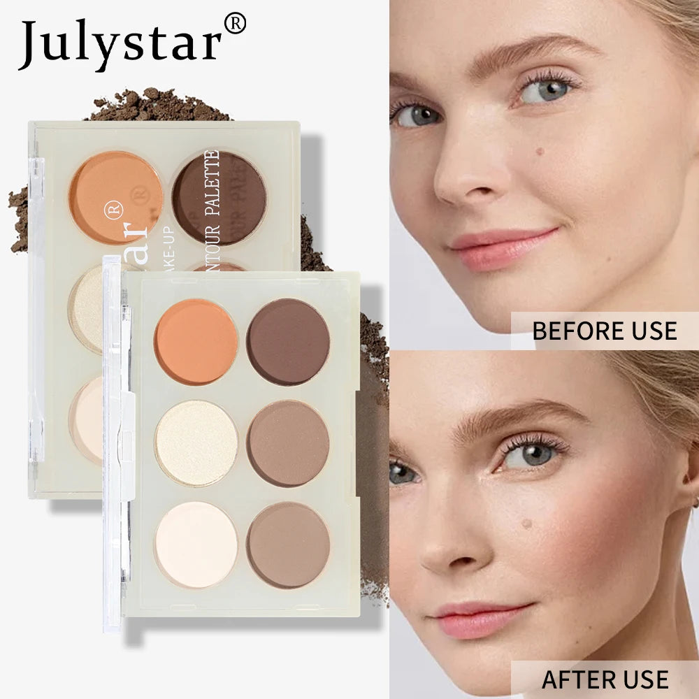 Six-Color Matte Creamy Contour Palette