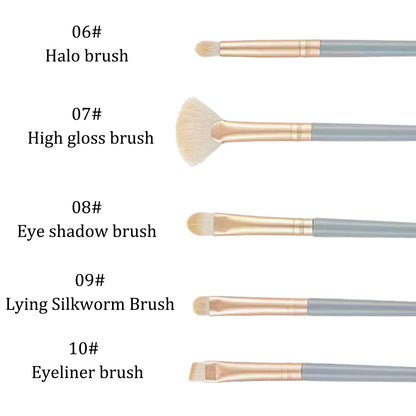 Ten-Piece Ultra-Soft Makeup Brush Set