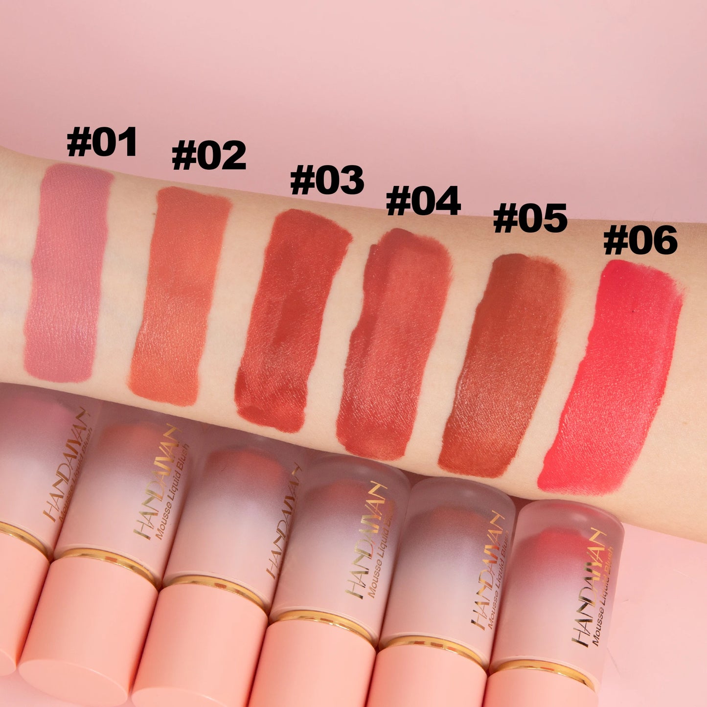 6-Color Matte Liquid Blush