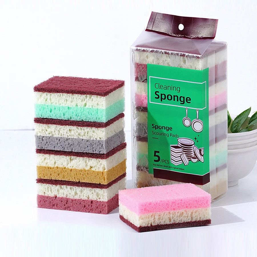 High-Density Non-Greasy Kitchen Sponge Cloth