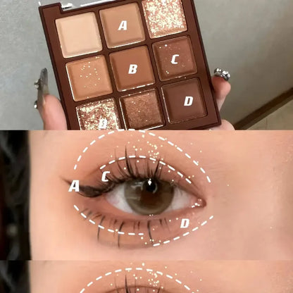 Chocolate 9-Color Eyeshadow Palette