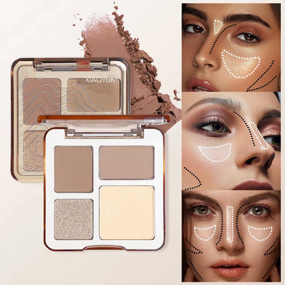 Four-Color Matte Contour and Highlighter Palette