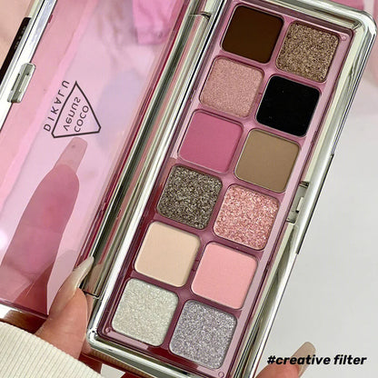 Twelve-Color Matte and Pearl Eyeshadow Palette