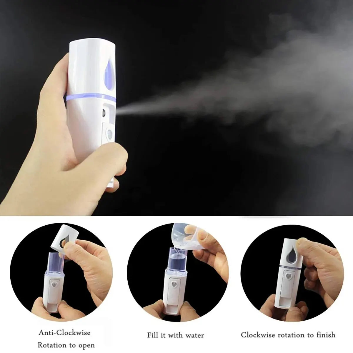 Portable Nano Facial Steamer Hydrating Mist Sprayer