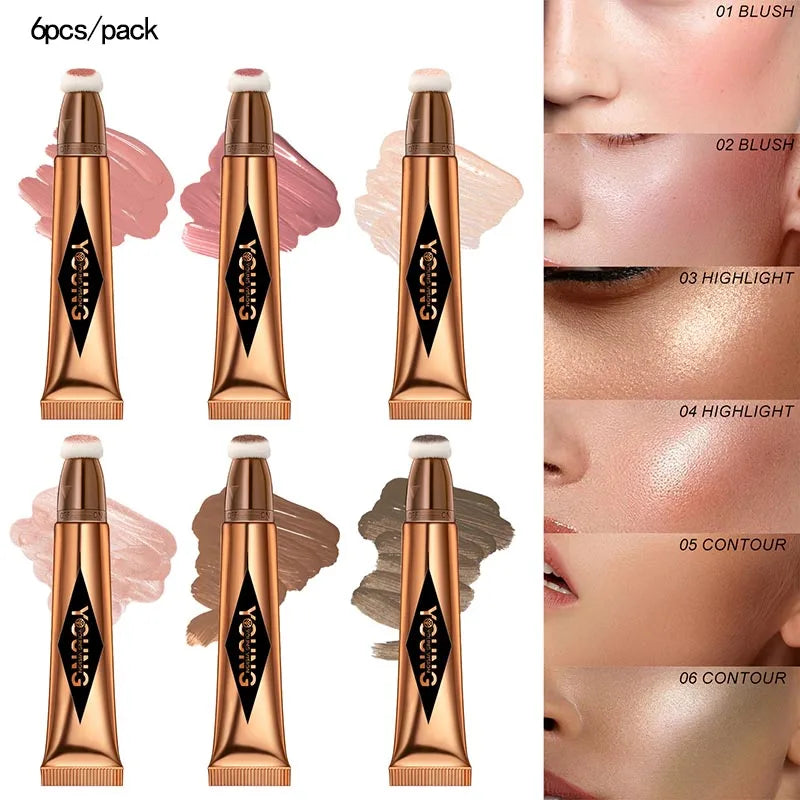 6-Color Air Cushion Liquid Blusher