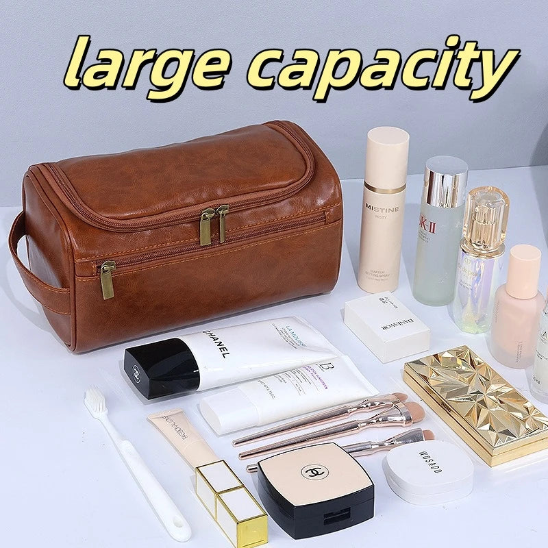 Large-Capacity Waterproof PU Travel Toiletry Bag