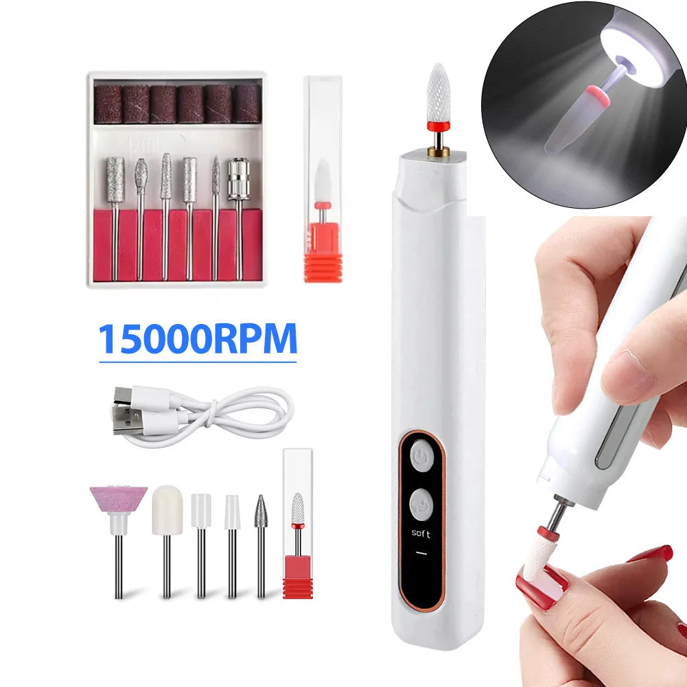 Wireless 6-in-1 Nail Drill