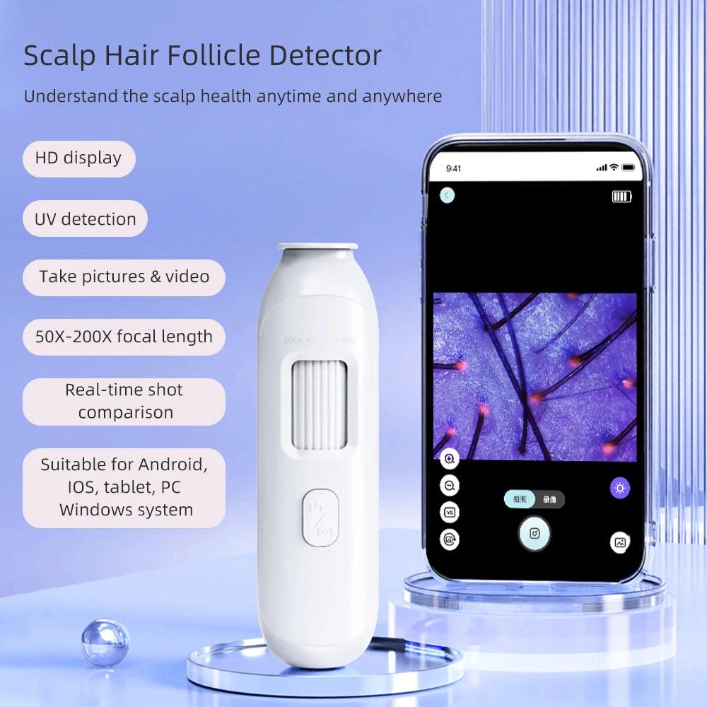 Wireless HD Scalp Analyzer Microscope