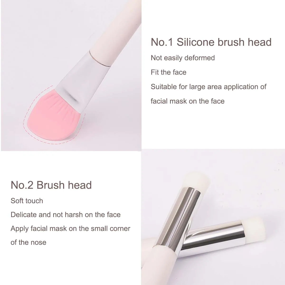 Double-Ended Silicone and Bristle Mask Brush
