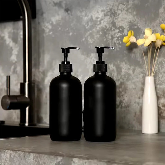 Matte Black Refillable Liquid Soap Dispenser
