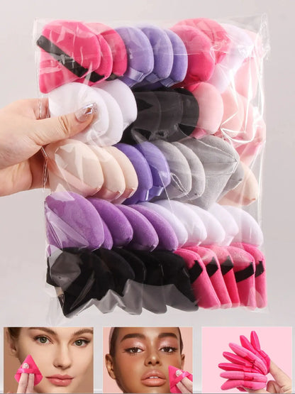 50-Piece Triangular Makeup Powder Puff Set