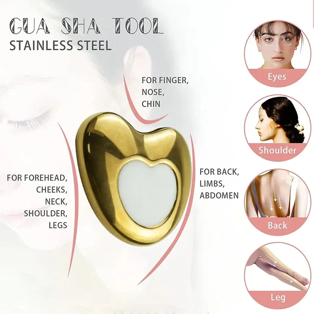 Stainless Steel Ice Roller and Gua Sha Set