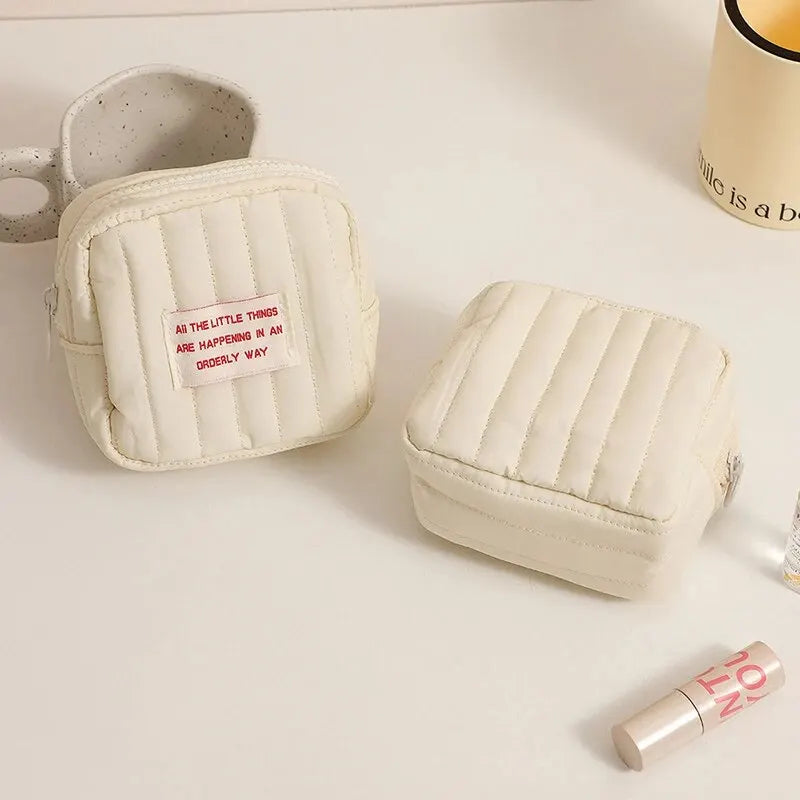 Compact Korean-Style Mini Makeup Bag