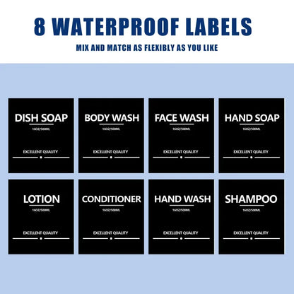 Reusable 500ml Amber Soap Bottle Set