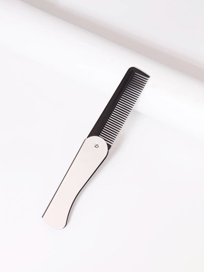 Stainless Steel Foldable Fine-Tooth Beard Comb