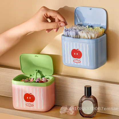 Clear Cotton Swab and Q-Tip Holder Dispenser