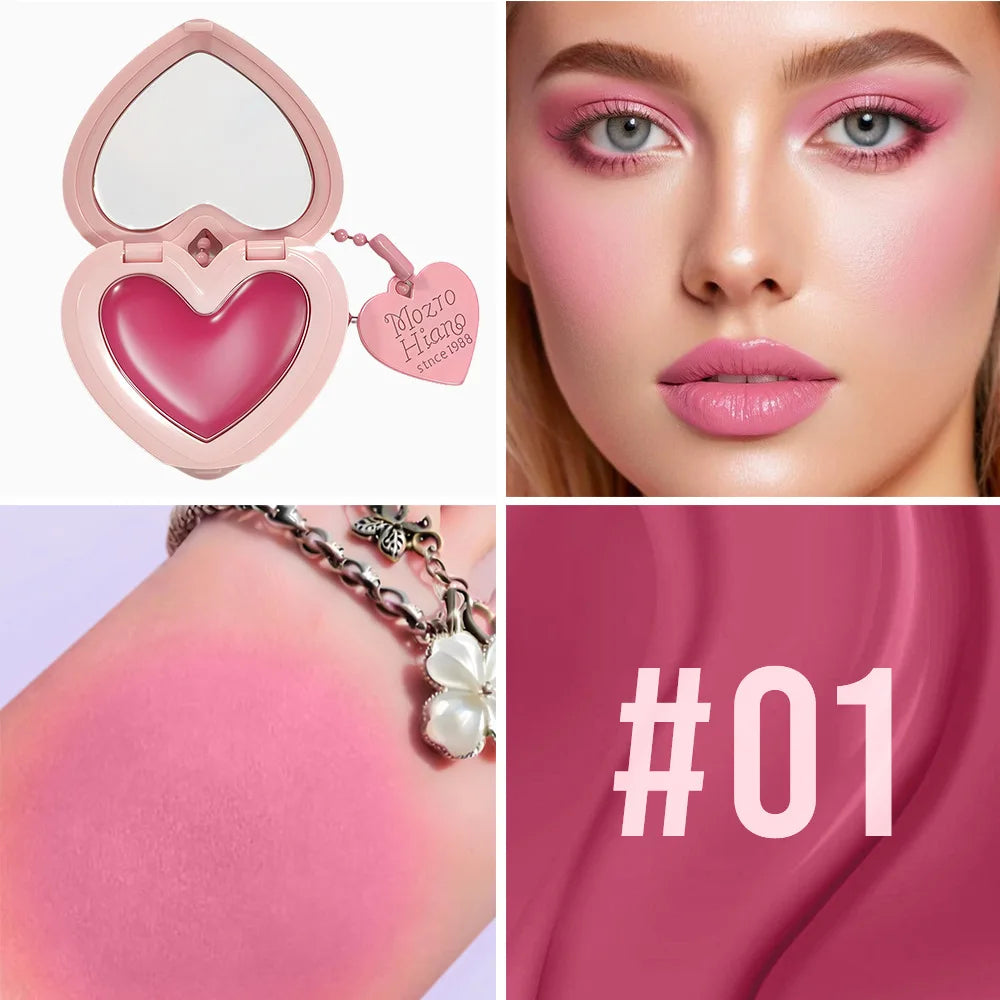 Three-Color Heart Blush Stick