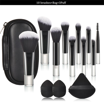 Mini Travel Makeup Brush and Puff Set