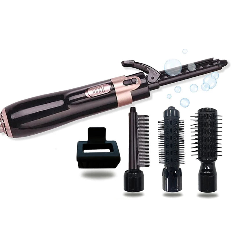 4-in-1 Salon Hot Air Brush Blow Dryer and Curler Set