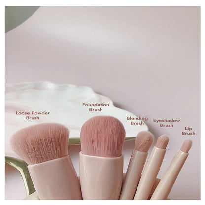 Mini Portable Three-Piece Makeup Brush Set