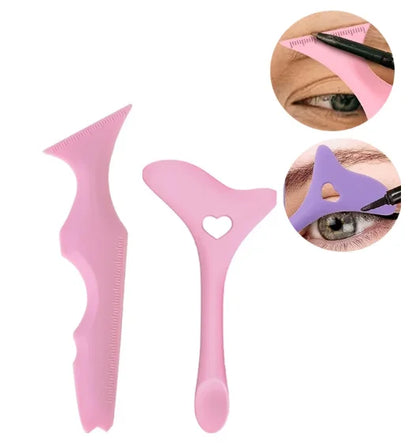 Reusable Silicone Eyeliner Stencil and Mascara Shield Set