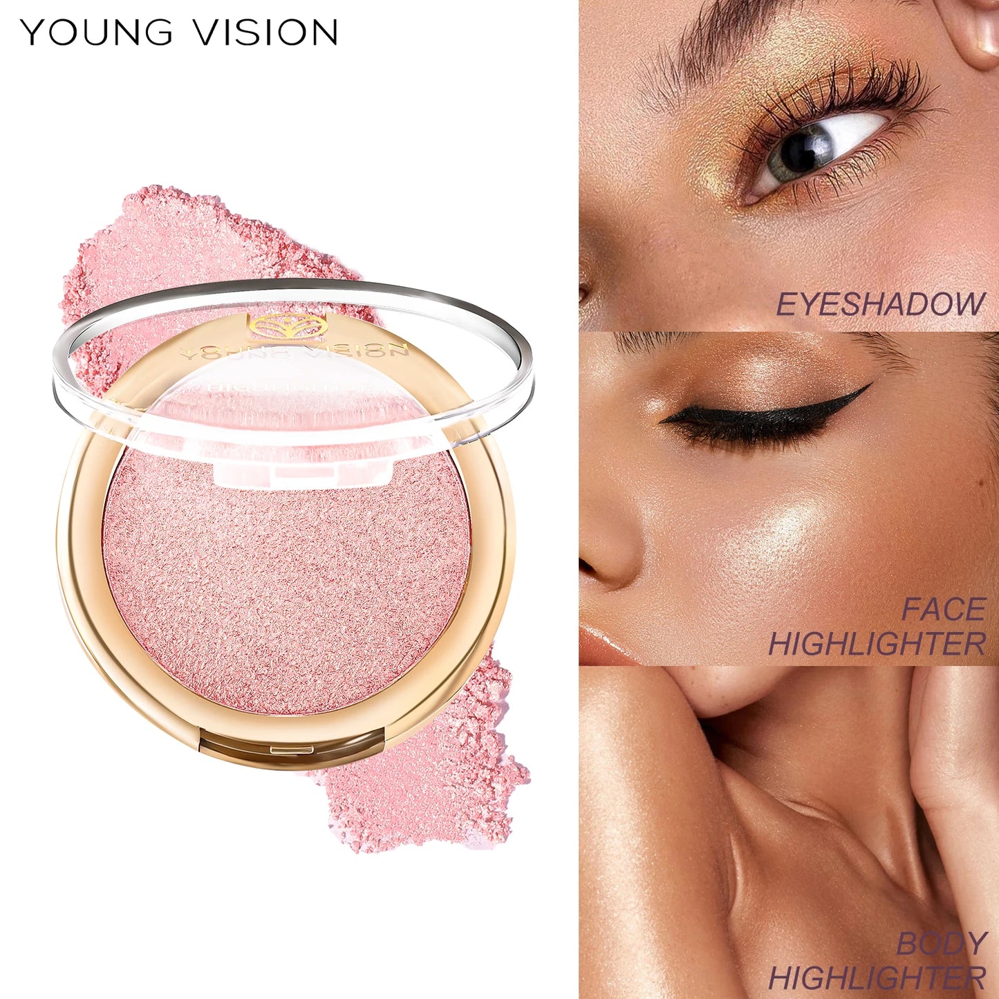 Polarized High-Gloss Highlighting Powder