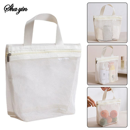 Portable Mesh Toiletry Makeup Bag