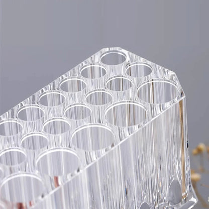 26-Hole Acrylic Makeup Brush and Lipstick Organizer