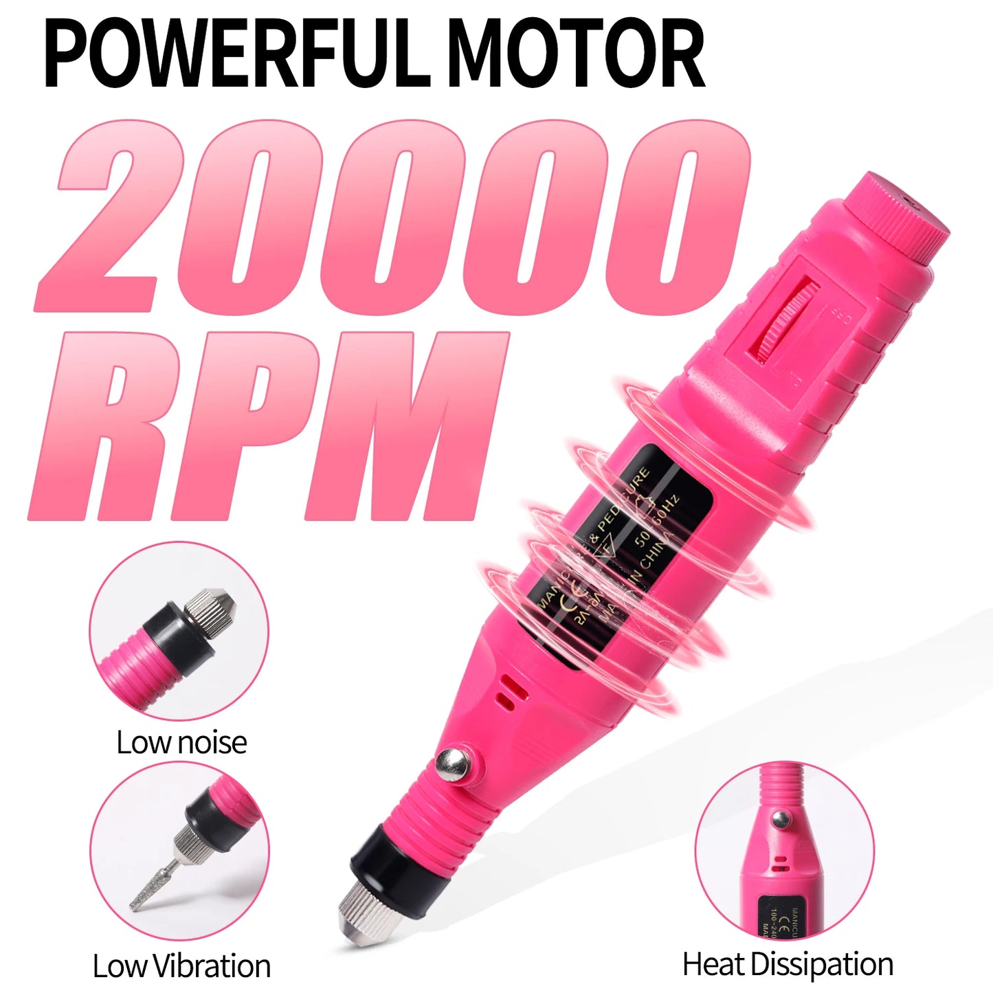 Powerful Electric Nail Drill Machine Set