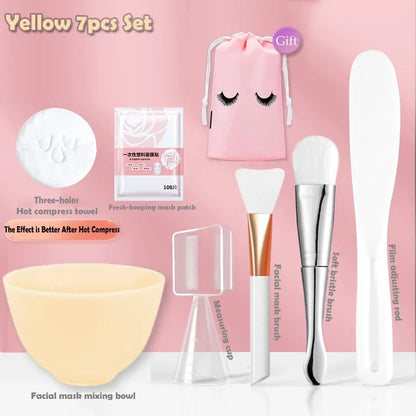 Silicone Facial Mask Brush and Mixing Bowl Set