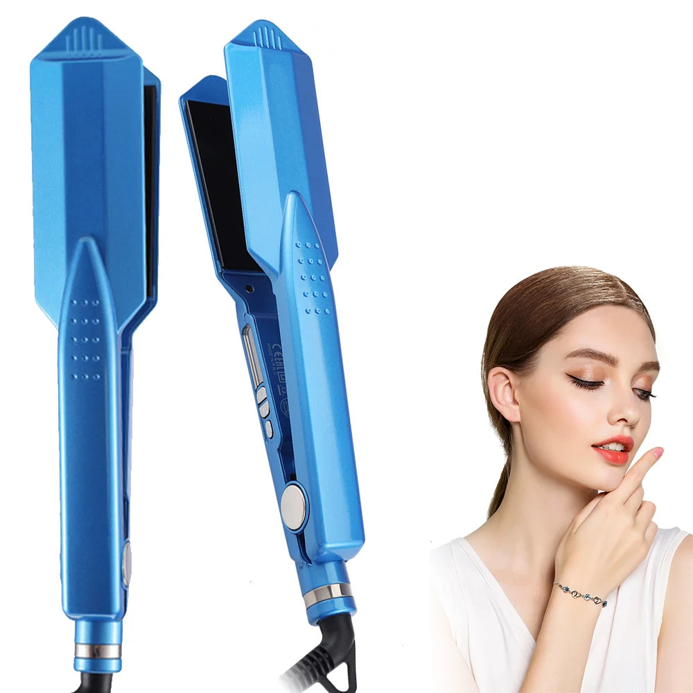 Professional 1¼" Nano Titanium Hair Straightener and Curler 450°F Styler