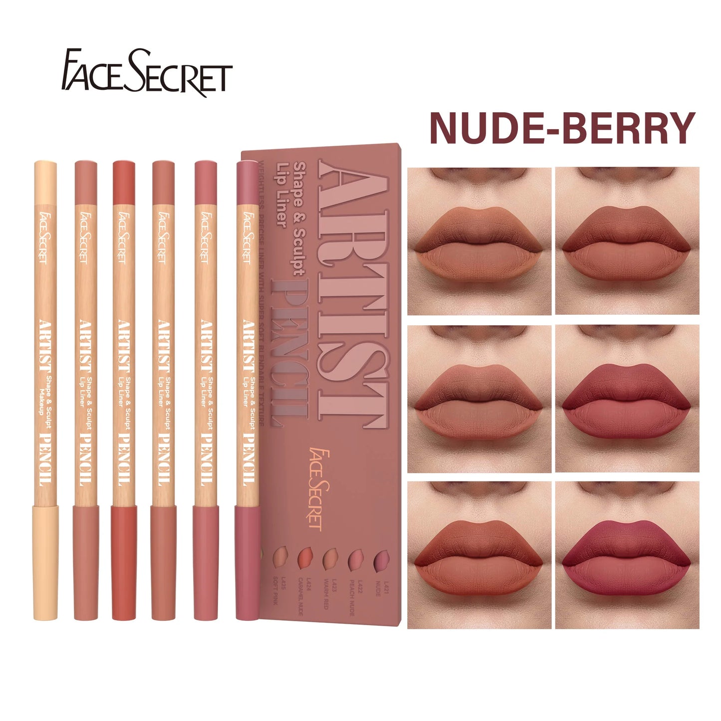 6-Piece Velvet Matte Lip Liner Set