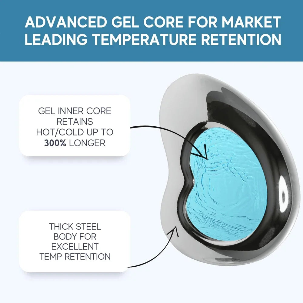 Stainless Steel Ice Roller and Gua Sha Set